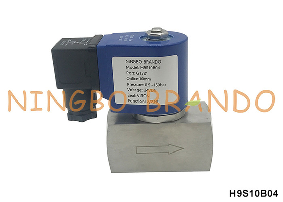 150 bar 1/2'' válvula de solenoide de alta presión para agua gas aire 24V 110V 220V