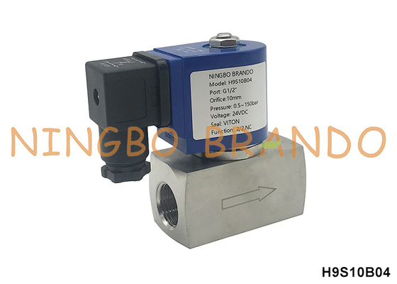 150 bar 1/2'' válvula de solenoide de alta presión para agua gas aire 24V 110V 220V