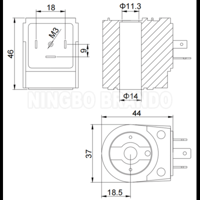 Bobina de solenoide de válvula de chorro de pulso tipo PM-60 Taeha 24VCC 110VCA 220VCA
