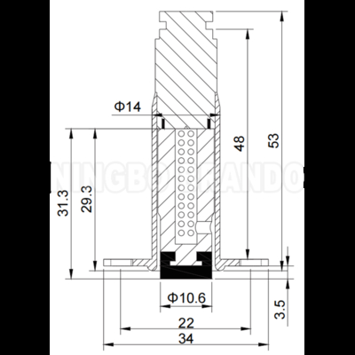 Conjunto del polo piloto del solenoide para la bobina PM-60 de la válvula de chorro de pulso de Taeha
