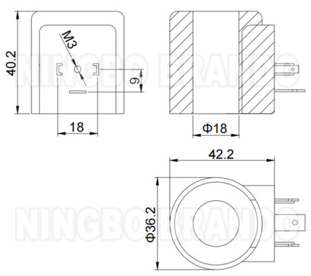 Bobina de solenoide hidráulica tipo Hydac 3000489 12V 3000249 24V 300315 110V 3002594 220V