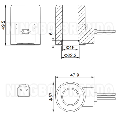 Bobina de válvula de bloqueo de seguridad piloto de 12V 24V para excavadora XE60/75/80/135/150/200/215/230