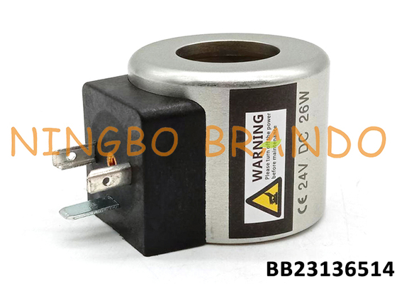 Bobina de electroválvula hidráulica de 24VDC 26W para excavadora Foton Lovol FR60