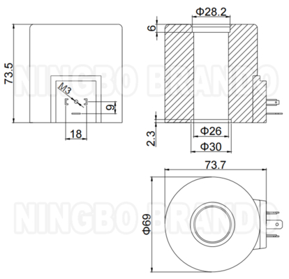 Bobina de solenoide hidráulico para válvula direccional Yuken serie DSG-03 12V 24V 220V
