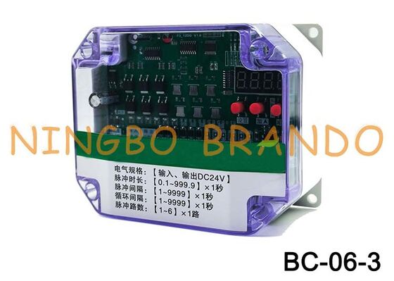 6 Lines DC24V Input 24VDC Output Pulse Valve Controller For Dust Collector