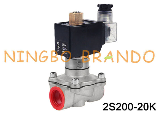 2 vías normalmente abiertas 3/4' válvula de solenoide de acero inoxidable 220V 24V