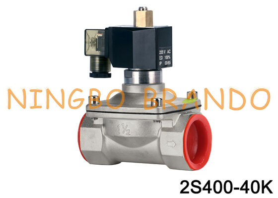 1-1/2'' Stainless Steel Solenoid Valve N/O 24V 110V 220V