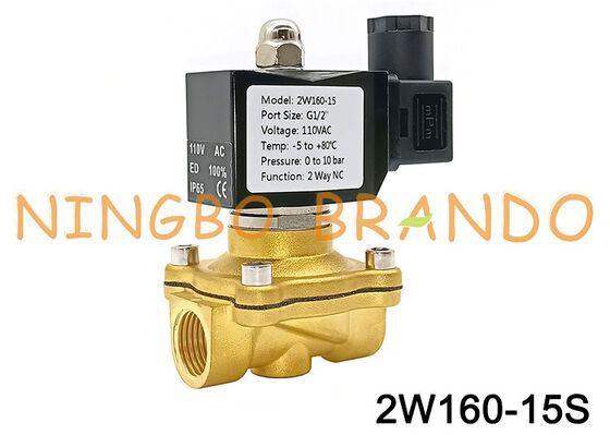 1/2'' 2W160-15 2 Way Normally Closed Brass Solenoid Valve