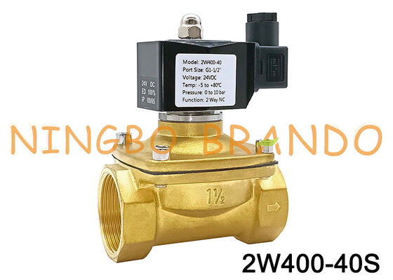 2W400-40 1.5'' Normally Closed Brass Solenoid Valve 24V 110V 220V