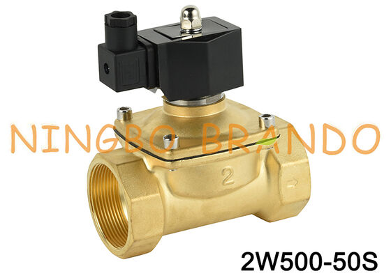 2W500-50 2'' Normally Closed Brass Solenoid Valve 24V 110V 220V