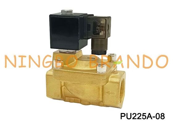 PU225A-08 SHAKO tipo 1'' válvula solenoide de latón de aire y agua 24VDC 110VAC 220VAC
