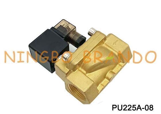 PU225A-08 SHAKO tipo 1'' válvula solenoide de latón de aire y agua 24VDC 110VAC 220VAC