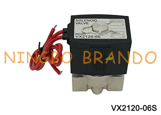 Válvula Solenoide de acero inoxidable tipo SMC Vx2120, 1/4'', 2/2 vías, 220V, 24V