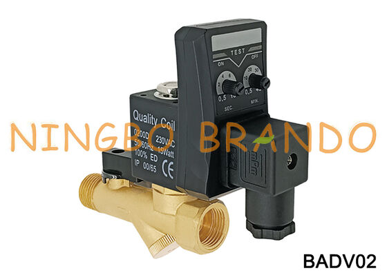COMBO Válvula de drenaje automática de 1/2'' para compresor de aire AC110V AC220V