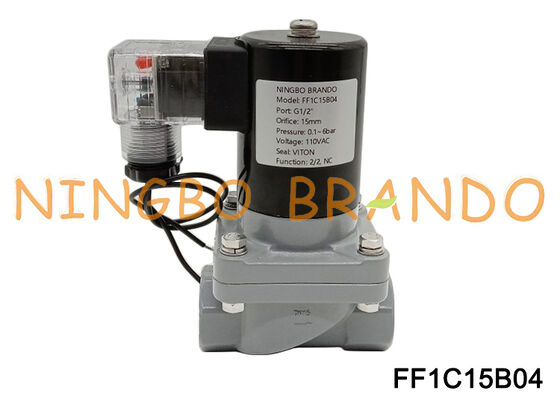 1/2'' CPVC Anti-Corrosion Normally Closed Solenoid Valve DN15