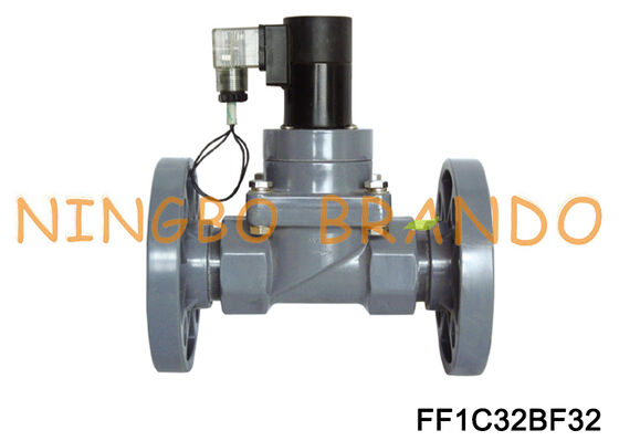 DN32 ensanchó la válvula electromagnética anti de la corrosión de CPVC 1-1/4" 220V 110V 24V