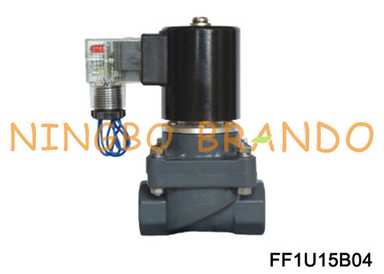 DN15 1/2'' UPVC Anti-Corrosion Normally Closed Solenoid Valve 220V 110V 24V