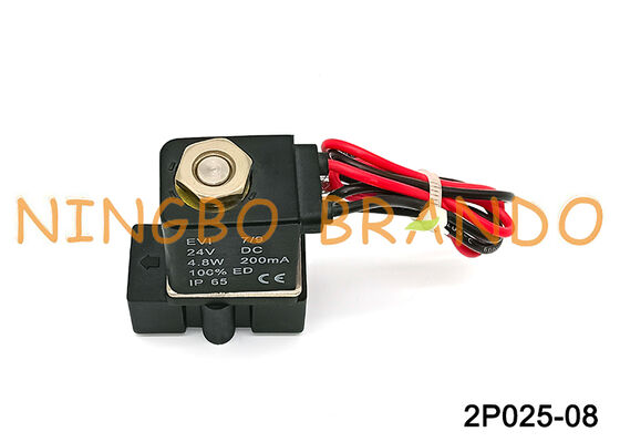2P025-08 Plastic Pneumatic Direct Acting Solenoid Valve for Air Water DC24V