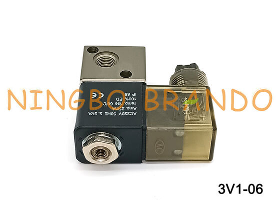 Válvula solenoide serie 3V1 Válvula de aire solenoide Airtac tipo 3V1-06 de 3/2 vías
