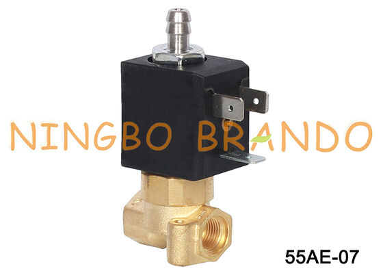 3 vías NC 1/8' válvula de solenoide de latón para cafetería Espresso 230V 240V
