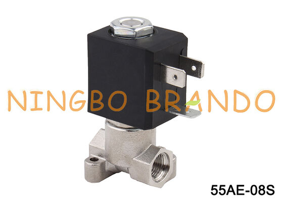Válvula Solenoide para cafetera Espresso de acero inoxidable NC de 2 vías 1/8 '' 24V 110V 220V