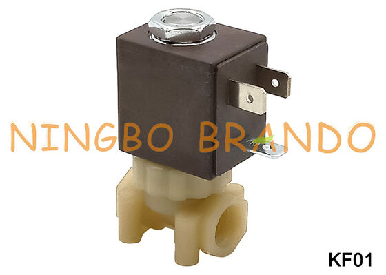 CEME tipo 1/8'' válvula solenoide de agua plástica segura PA66 de categoría alimentaria NC de 2 vías KF01
