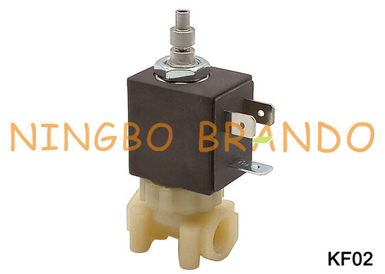 Válvula Solenoide de plástico KF02 para cafetera Espresso segura de grado alimenticio NC de 3 vías de 1/8 pulgadas