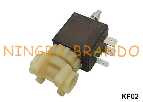 Válvula Solenoide de plástico KF02 para cafetera Espresso segura de grado alimenticio NC de 3 vías de 1/8 pulgadas