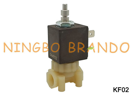 Válvula Solenoide de plástico KF02 para cafetera Espresso segura de grado alimenticio NC de 3 vías de 1/8 pulgadas