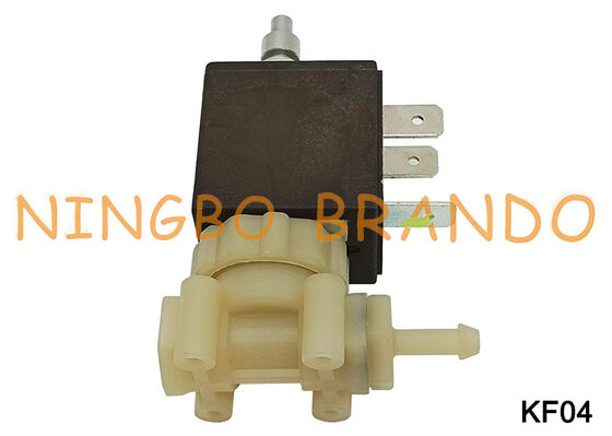 1/8" válvula electromagnética plástica segura PA66 de la categoría alimenticia normalmente abierta de 2 vías AC110V KF04