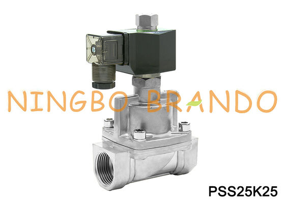 2 vías normalmente abiertas 1" acero inoxidable de la válvula electromagnética del vapor de la pulgada