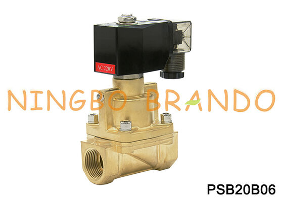 Válvula Solenoide de vapor eléctrica de alta presión de latón de 3/4 pulgadas normalmente cerrada