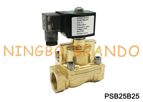 Válvula Solenoide de vapor de 1'', 2/2 vías, latón normalmente cerrado, 24V, 110V, 220V