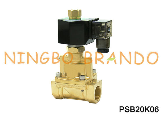 Válvula Solenoide de vapor de 3/4 pulgadas, 24 VCC, latón normalmente abierto