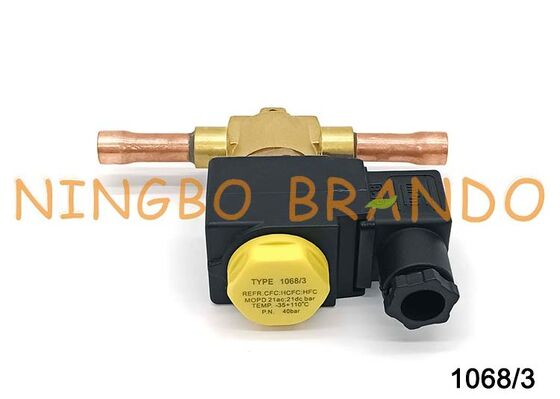 Válvula Solenoide Tipo Castel 3/8'' Soldadura 1068/3A7 Válvula Solenoide para Aire Acondicionado y Congelador