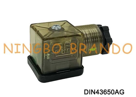 DIN43650A Conector de bobina de válvula solenoide 18 mm MPM Nylon marrón DIN 43650 tipo A