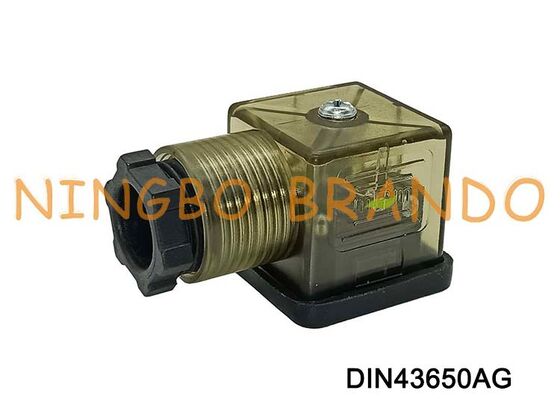 DIN43650A Conector de bobina de válvula solenoide 18 mm MPM Nylon marrón DIN 43650 tipo A