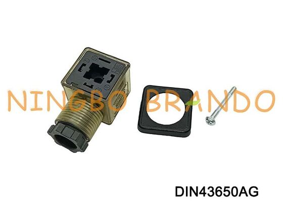 DIN43650A Conector de bobina de válvula solenoide 18 mm MPM Nylon marrón DIN 43650 tipo A