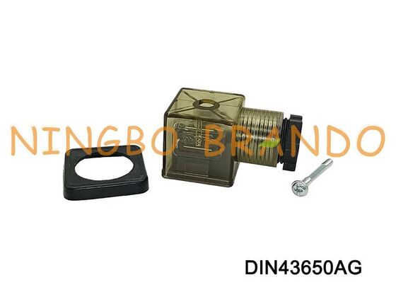 DIN43650A Conector de bobina de válvula solenoide 18 mm MPM Nylon marrón DIN 43650 tipo A