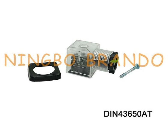 DIN43650A Conector de bobina de válvula solenoide 18 mm DIN transparente 43650 tipo A