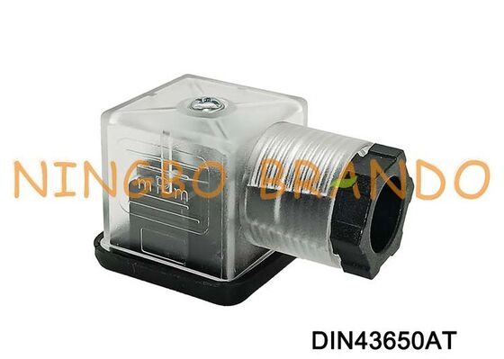 DIN43650A Conector de bobina de válvula solenoide 18 mm DIN transparente 43650 tipo A