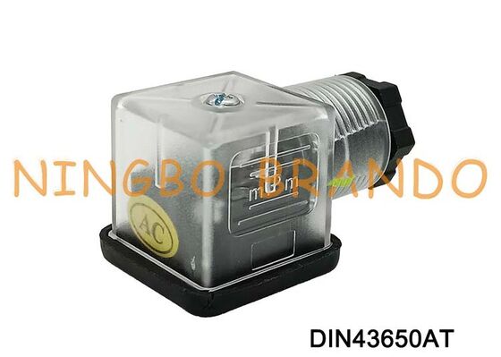DIN43650A Conector de bobina de válvula solenoide 18 mm DIN transparente 43650 tipo A