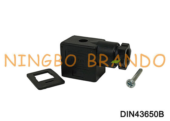 Conector de bobina de válvula solenoide DIN43650 B MPM Negro DIN 43650 tipo B