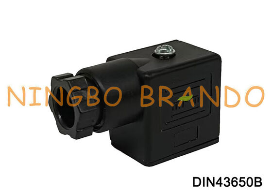 Conector de bobina de válvula solenoide DIN43650 B MPM Negro DIN 43650 tipo B
