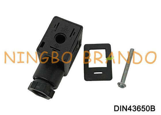 Conector de bobina de válvula solenoide DIN43650 B MPM Negro DIN 43650 tipo B