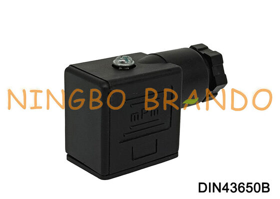 Conector de bobina de válvula solenoide DIN43650 B MPM Negro DIN 43650 tipo B