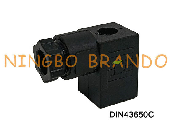 Solenoid Valve Coil Connector DIN43650 C MPM Black DIN 43650 Type C