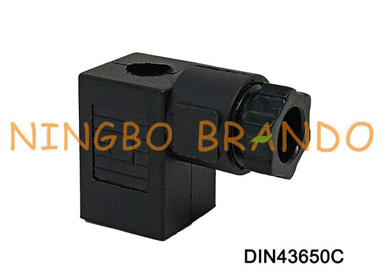 Solenoid Valve Coil Connector DIN43650 C MPM Black DIN 43650 Type C