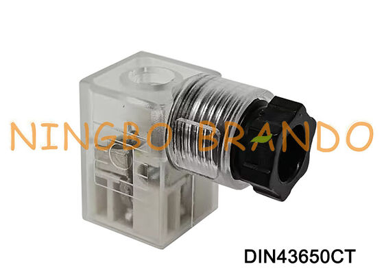 DIN43650C Conector de bobina de válvula solenoide 9,4 mm DIN transparente 43650 tipo C