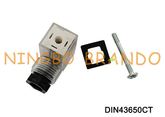 DIN43650C Conector de bobina de válvula solenoide 9,4 mm DIN transparente 43650 tipo C